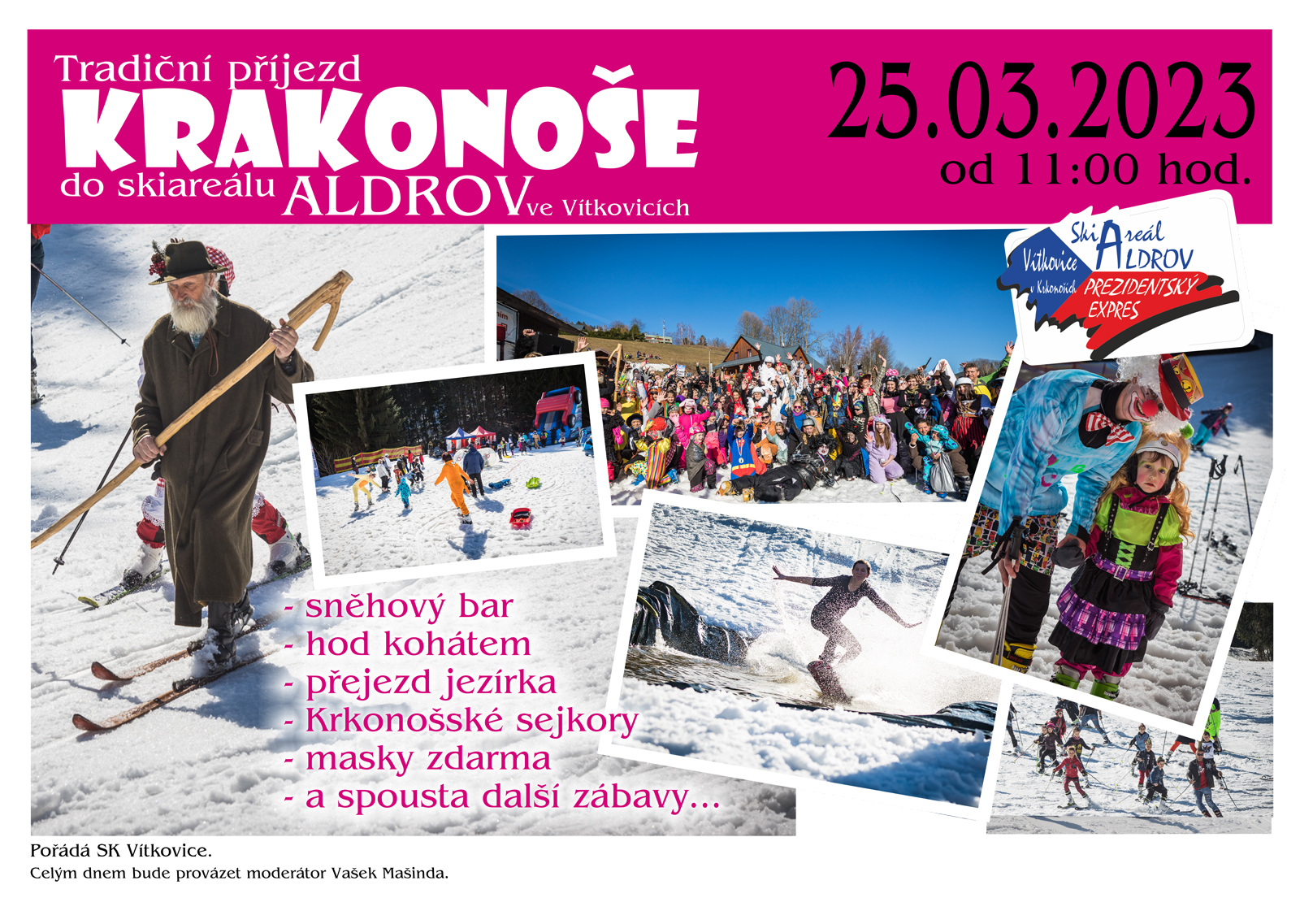 Příjezd Krakonoše v sobotu 25.3.2023 na Aldrově!